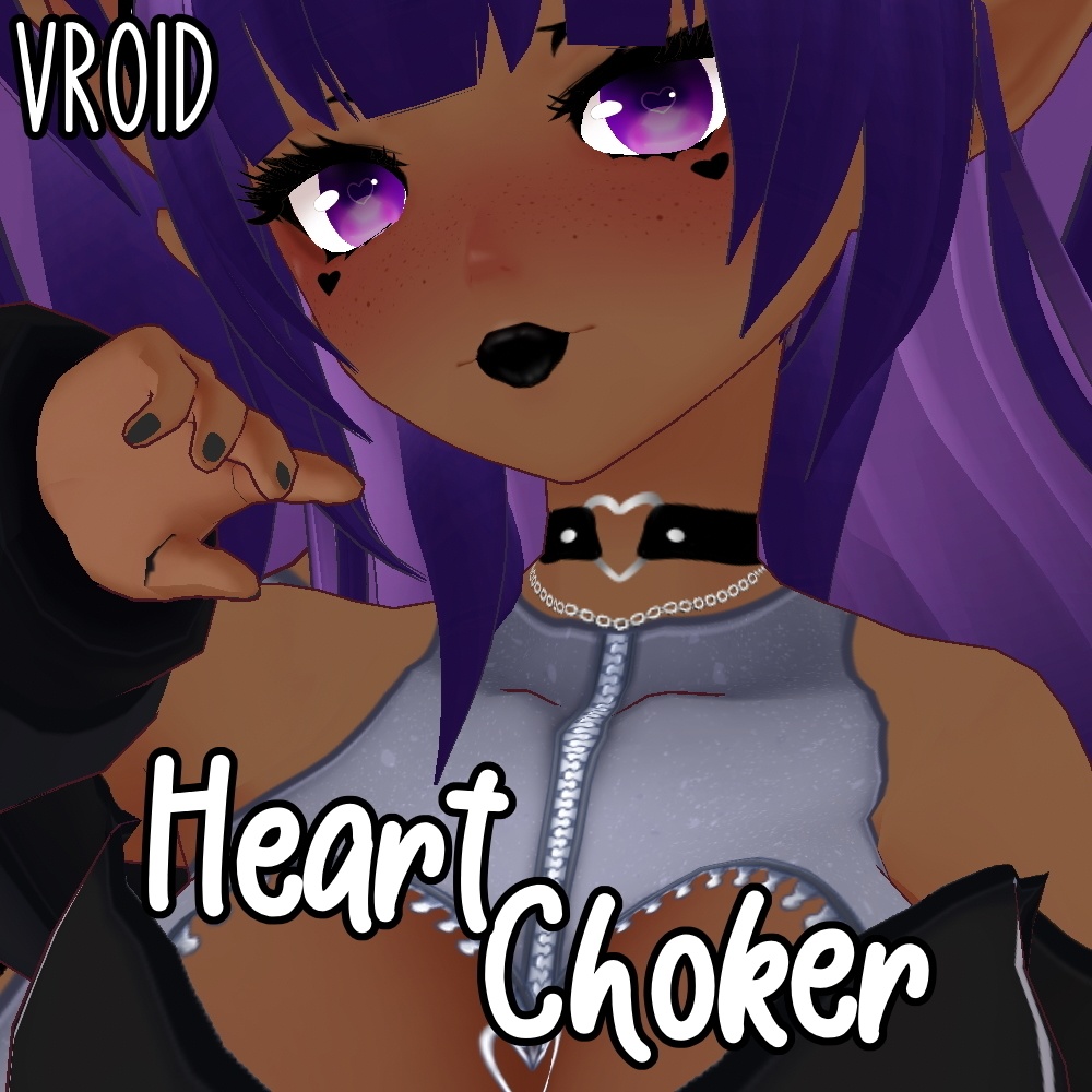 Black Heart Choker for Vroid