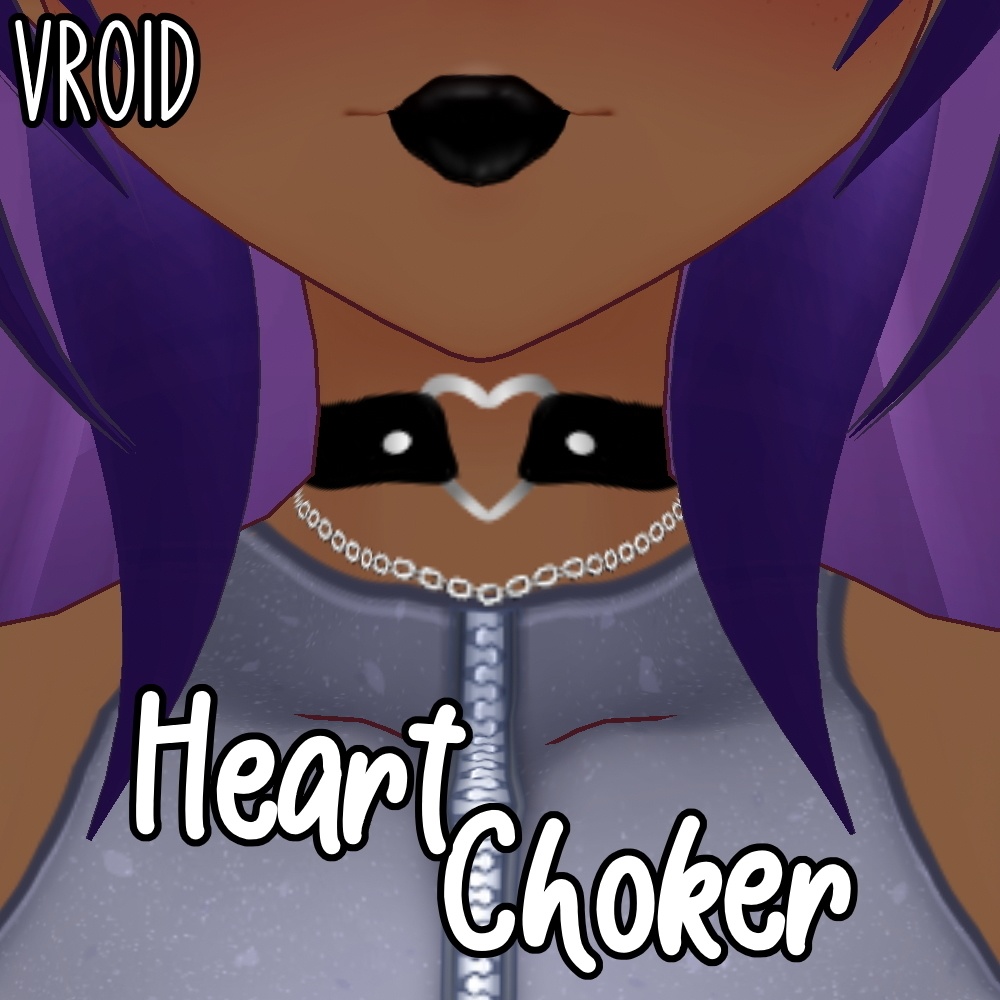 Black Heart Choker for Vroid