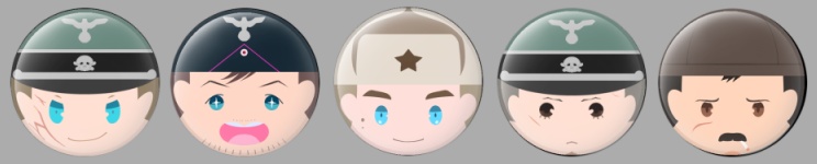 ３４缶バッジ５個セット