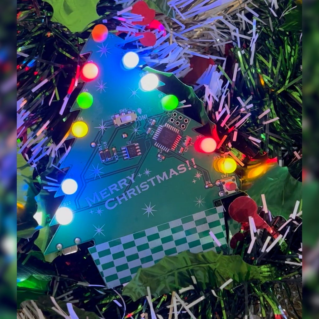【電子工作】LEDが光る!オリジナルクリスマスツリー【キットor完成品選べます】
