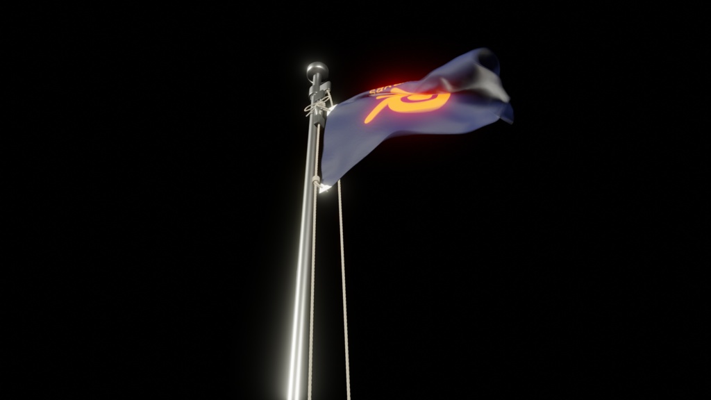旗のアニメーション「Flag Animation」