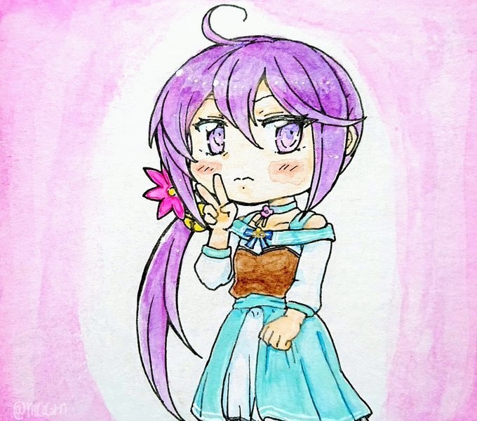 ミニ色紙　曙