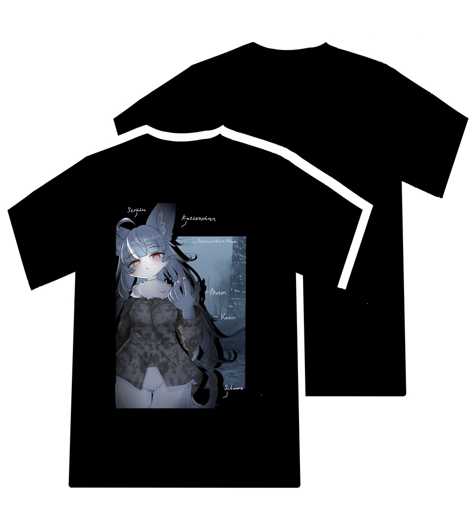 《絵柄が前面ver》フルカラーTシャツ(おまねこ) サイズ【 M / L / LL / 3L】