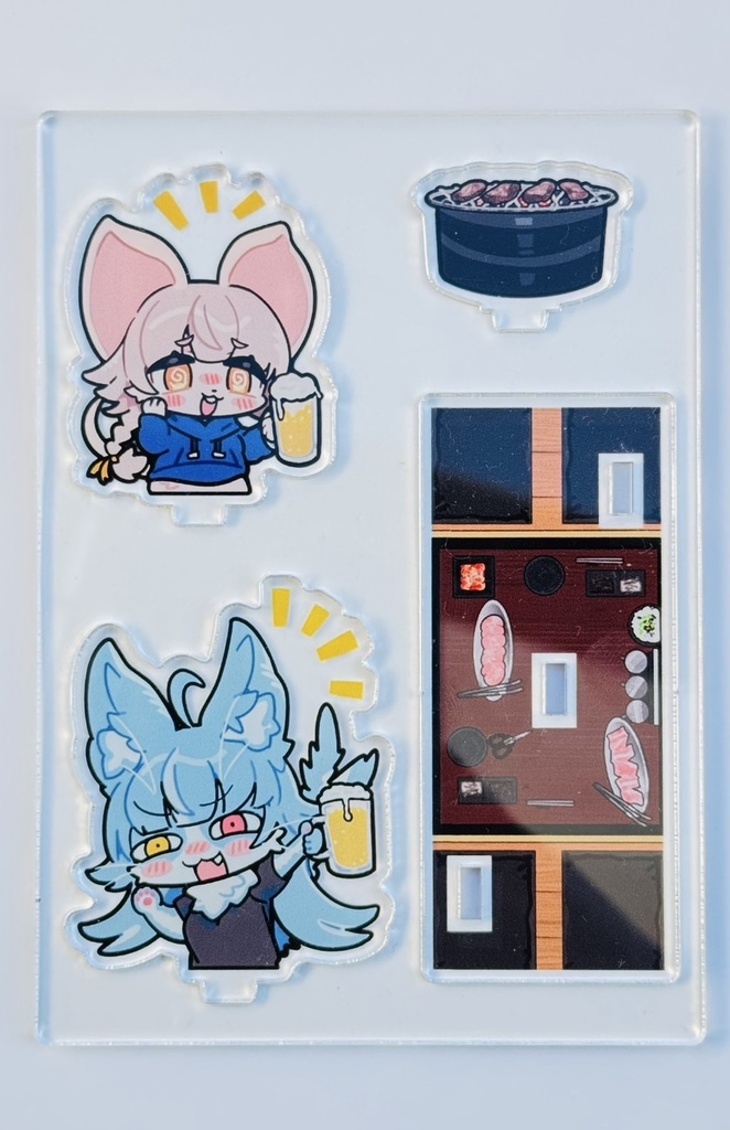 NEW!!!『C105新作』べろ酔い おまねこ×ハムチュン アクリルスタンド