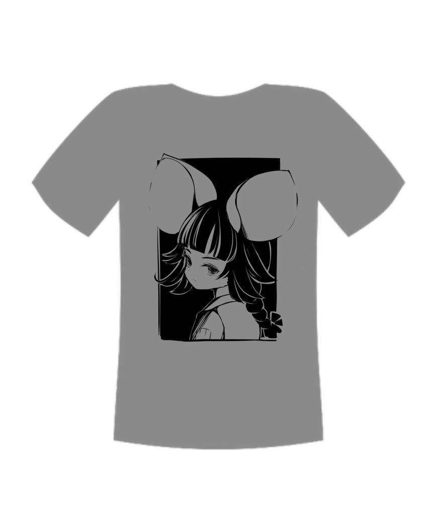 ハムチュンTシャツ (グレー) サイズ【S / M / LL / 3L】
