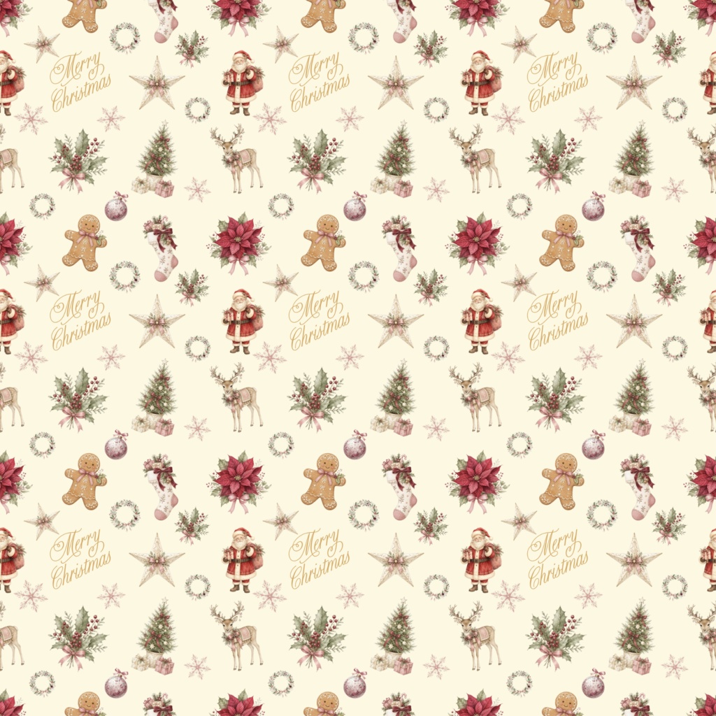 【クリスマス】大人かわいい デジタルペーパー20枚セット|シームレスパターン|Christmas Digital Paper