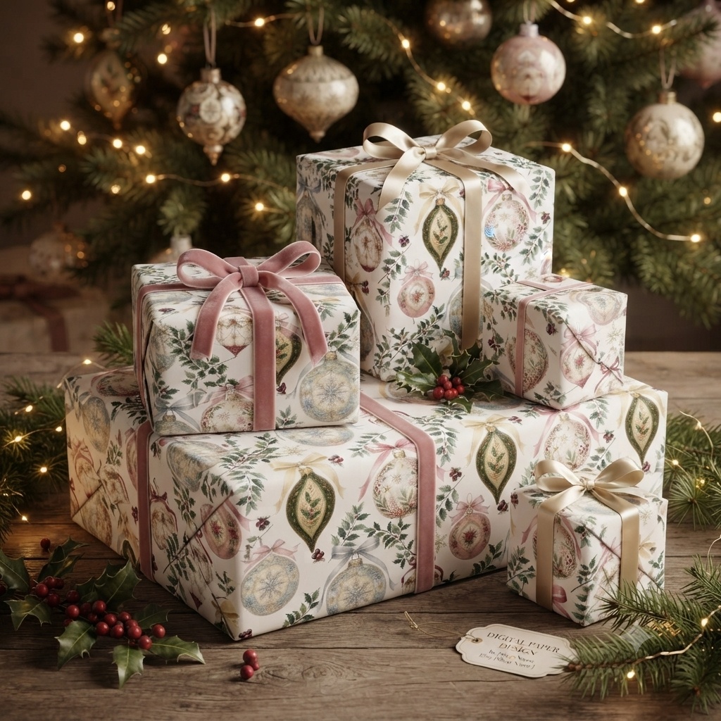 【クリスマス】大人かわいい デジタルペーパー20枚セット|シームレスパターン|Christmas Digital Paper