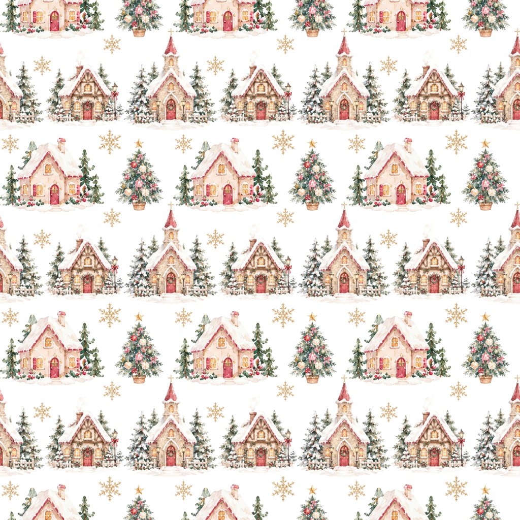 大人かわいいクリスマスのデジタルペーパー 20枚セット Christmas Digital Paper – 20 Seamless Patterns