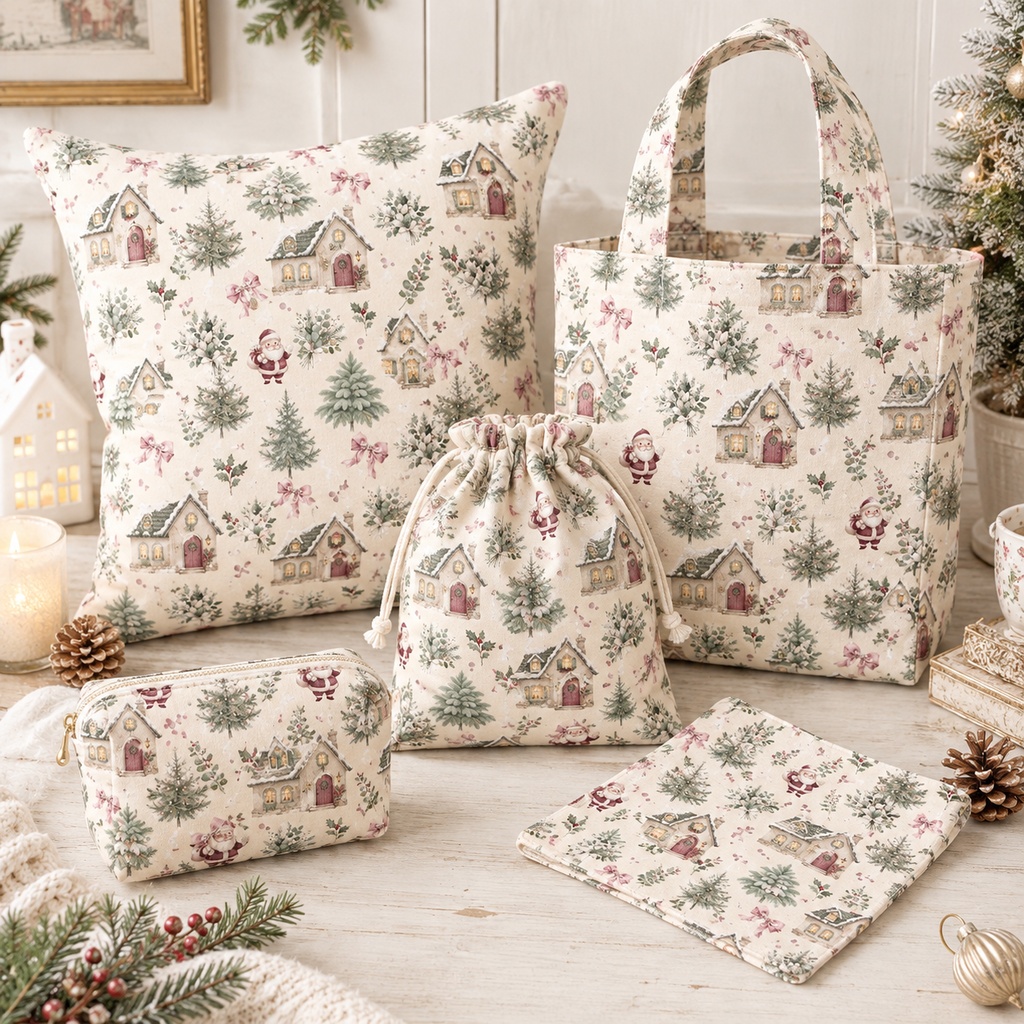 大人かわいいクリスマスのデジタルペーパー 20枚セット Christmas Digital Paper – 20 Seamless Patterns