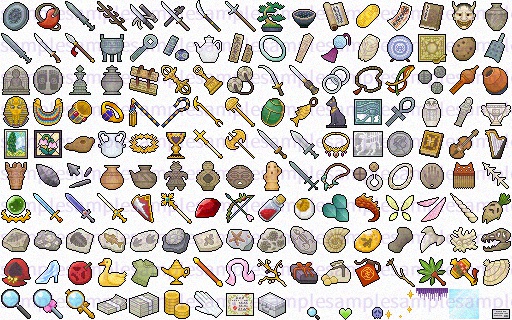 【ドット絵】お宝アイコン素材(32×32サイズ)