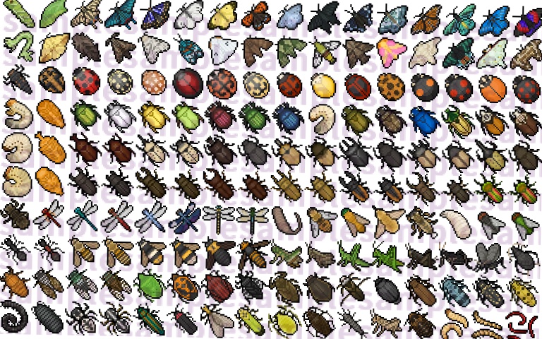 【ドット絵】昆虫素材(24×24サイズ)