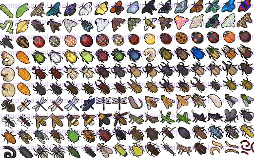 【ドット絵】昆虫素材(32×32サイズ)