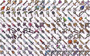 【ドット絵】武器素材(24×24サイズ)