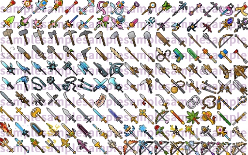 【ドット絵】武器素材(32×32サイズ)