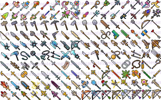 【ドット絵】武器素材(32×32サイズ)