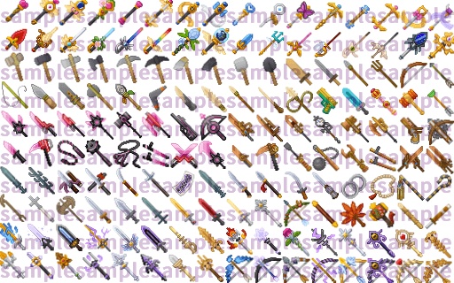 【ドット絵】武器素材(32×32サイズ)