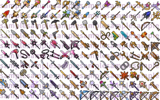 【ドット絵】武器素材(32×32サイズ)