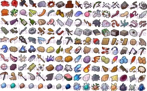 【ドット絵】モンスタードロップ素材(32×32サイズ)