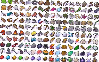 【ドット絵】モンスタードロップ素材(24×24)と(32×32)