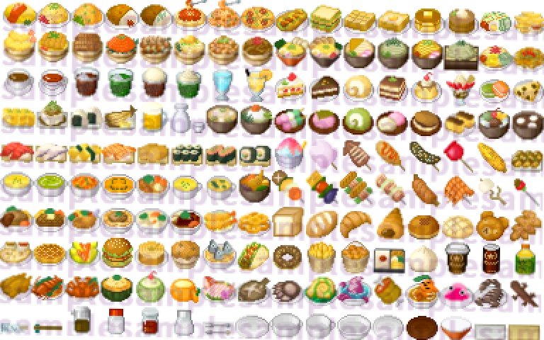 【ドット絵】料理素材(24×24サイズ)