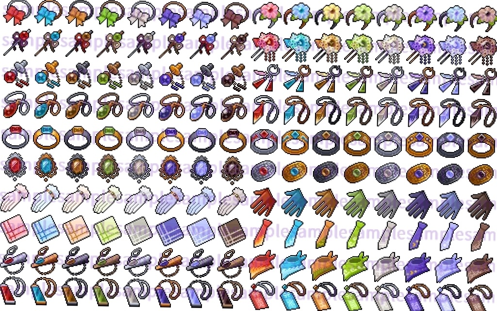 【ドット絵】アクセサリー素材(32×32サイズ)