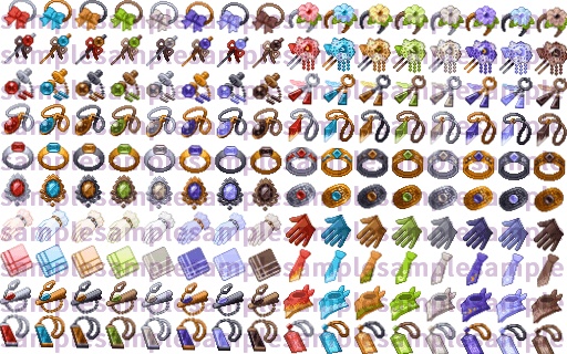 【ドット絵】アクセサリー素材(32×32サイズ)