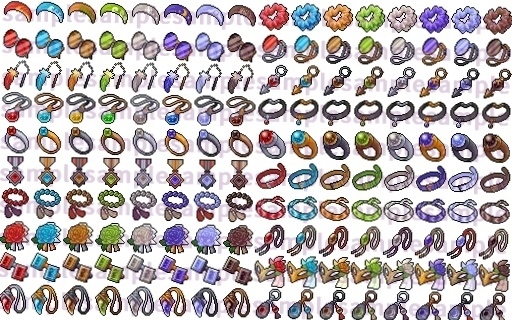 【ドット絵】アクセサリー素材(32×32サイズ)