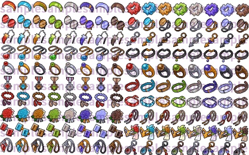 【ドット絵】アクセサリー素材(32×32サイズ)