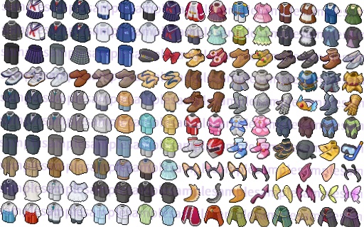 【ドット絵】衣装素材(32×32サイズ)