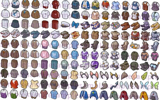 【ドット絵】衣装素材(24×24)と(32×32)