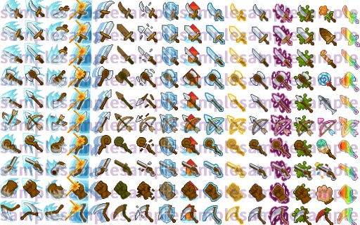 【ドット絵】武器スキルアイコン素材(32×32)