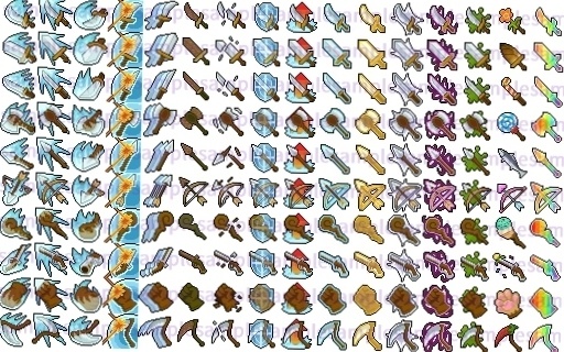 【ドット絵】武器スキルアイコン素材(24×24)と(32×32)