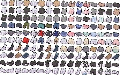 【ドット絵】インナー・サポーター素材(24×24)