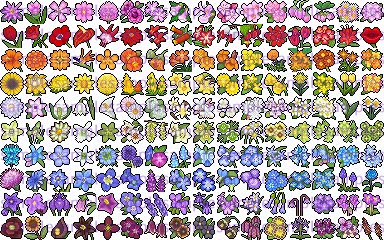 【ドット絵】花素材(24×24サイズ)