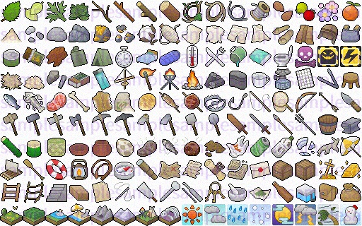 【ドット絵】探検素材(32×32サイズ)