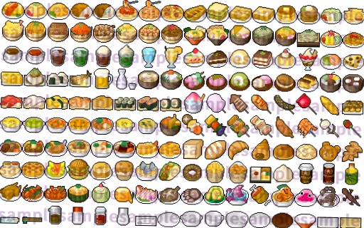 【ドット絵】料理素材(32×32サイズ)