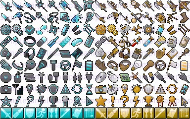 【ドット絵】サイバーパンク&スチームパンク素材(24×24サイズ)