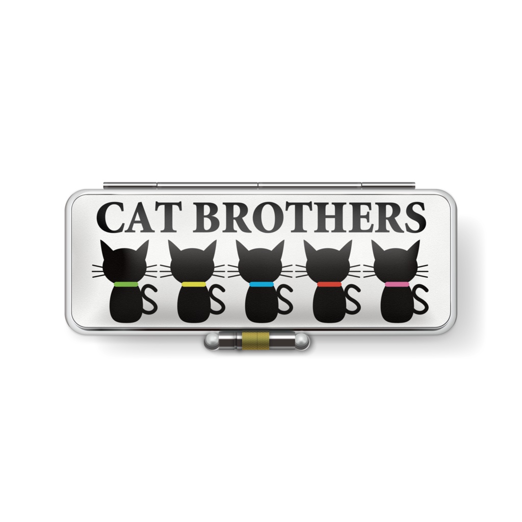 黒猫シンプル印鑑ケース