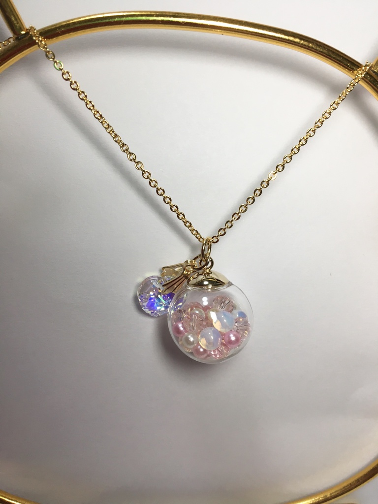 ラヴコレ2018in Autumun配布 カルディアモチーフガラスドームネックレス