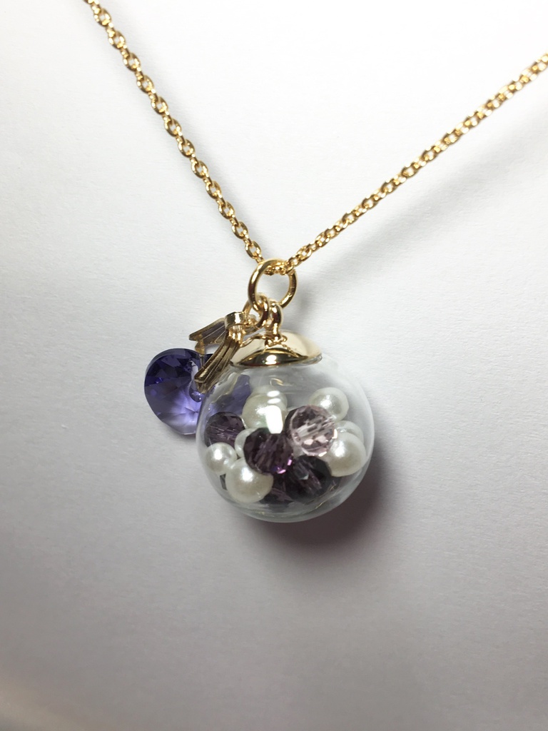 ラヴコレ2018in Autumun配布 サンモチーフガラスドームネックレス