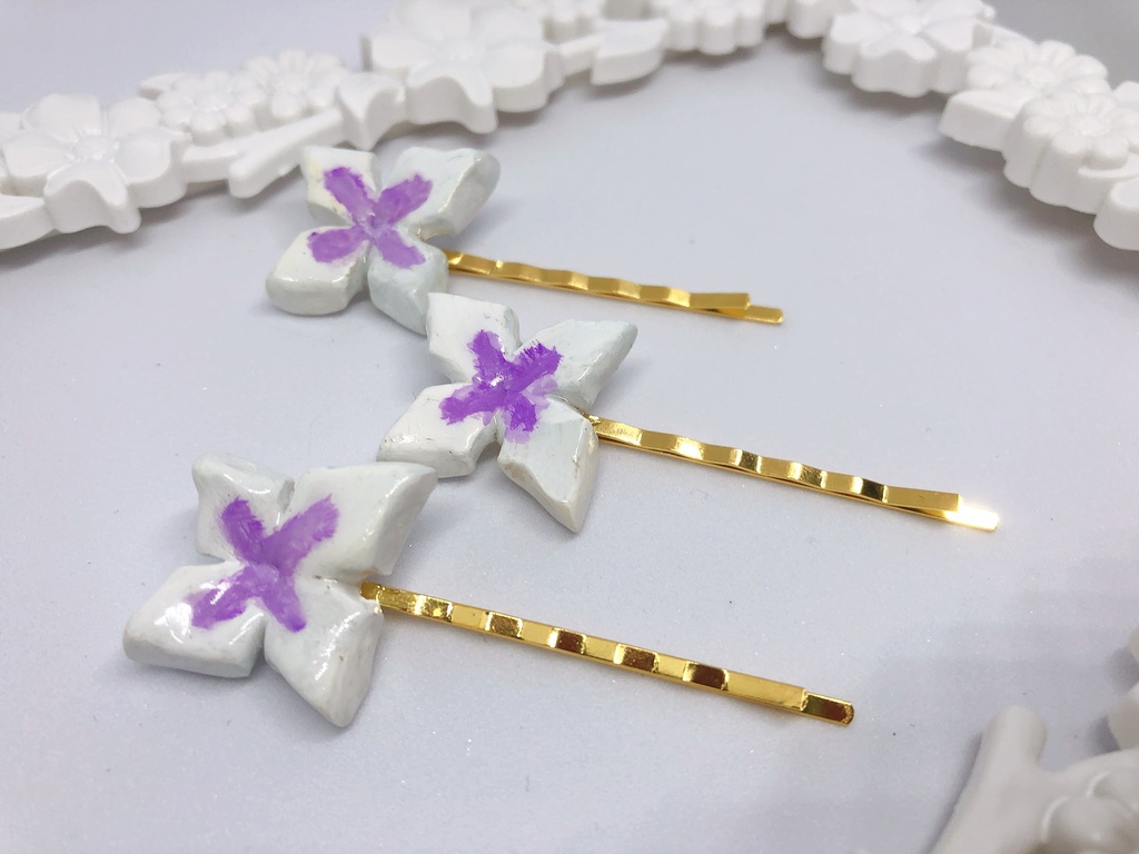 ウィクロス　DIVAアルフォウ髪飾り風 ヘアピン