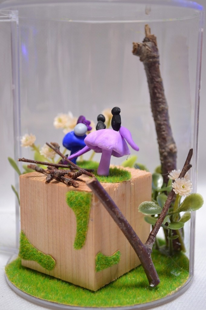 ウィクロス みこみこ×まほまほきのこケース入り 置き物