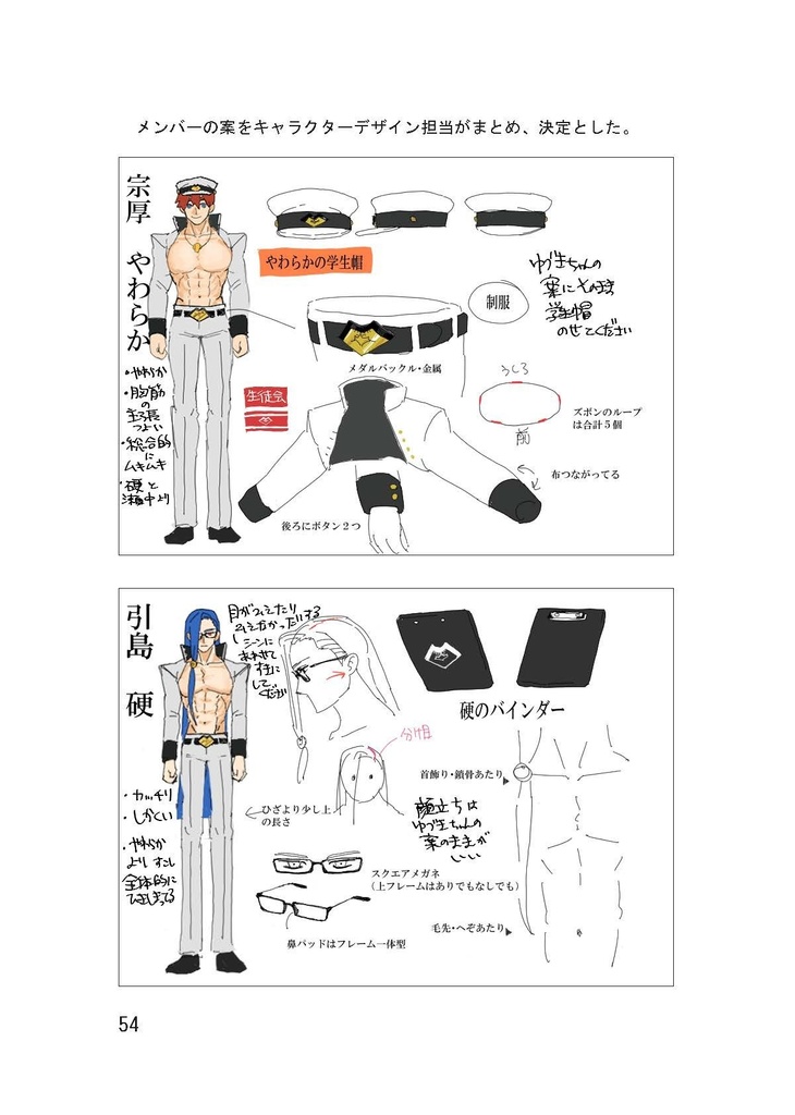 筋肉攻略マッスル学園 公式設定資料集+らくがき!!まっする学園