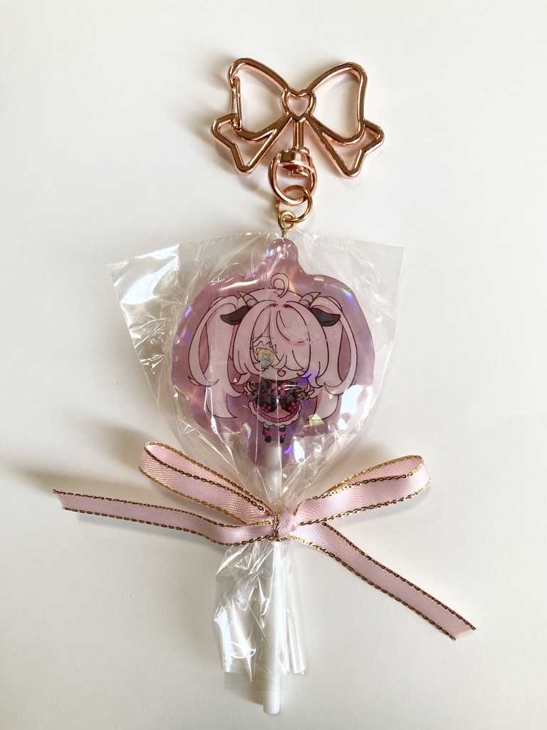 棒付きキャンディ風アクリルキーホルダー