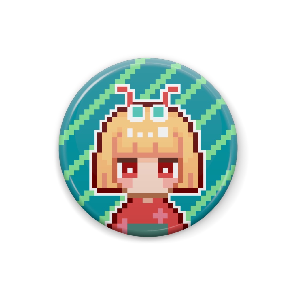 えびぷりんドット缶バッジ