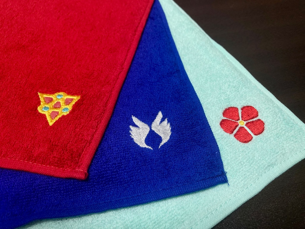 【非公式】さんばかワンポイント刺繍ハンカチ