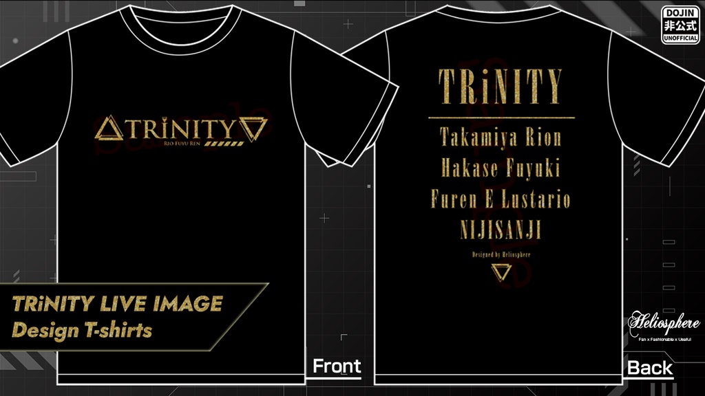 【非公式】▽▲TRiNITY▲▽ライブイメージTシャツ