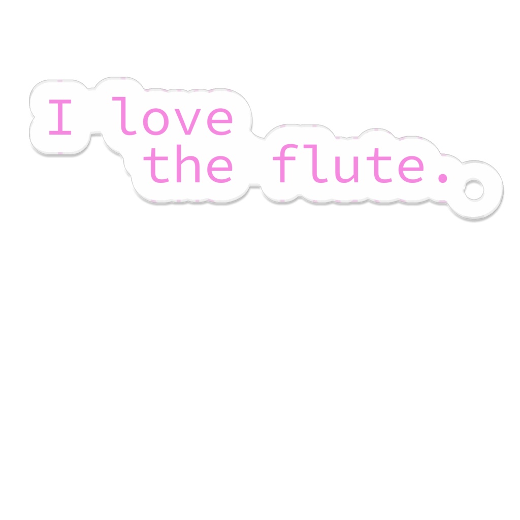 I love the flute.キーホルダー