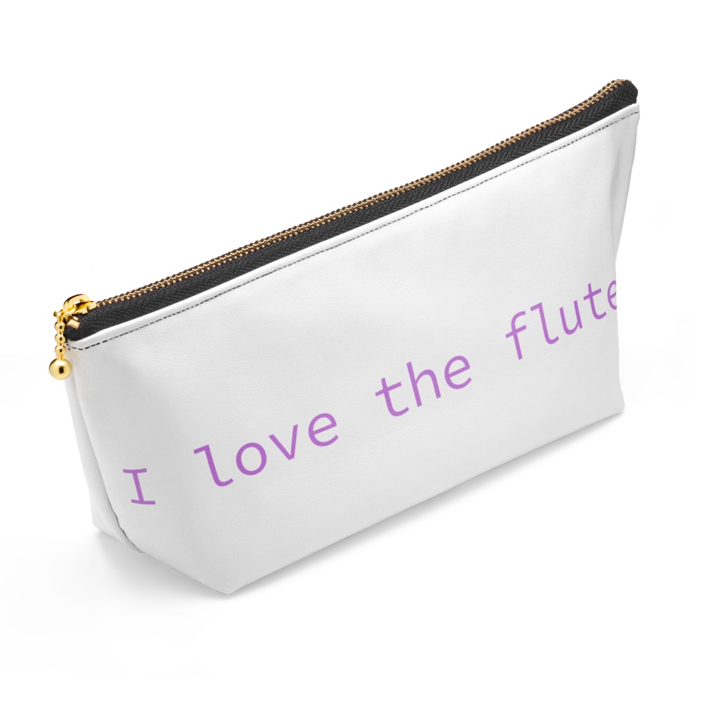 I love the flute.ポーチ