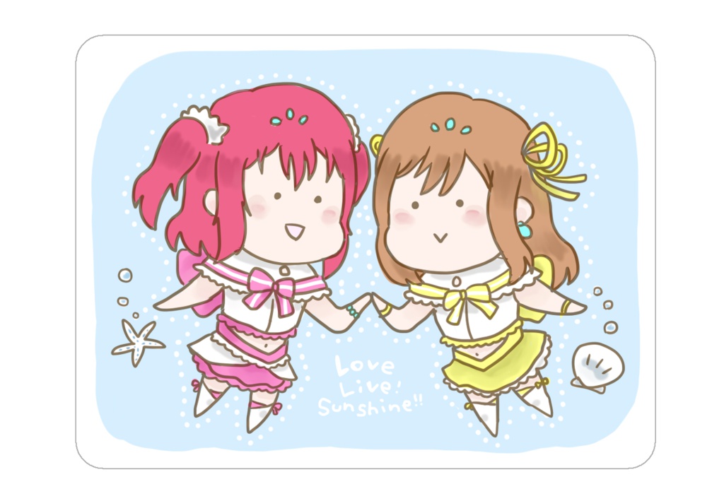 ルビィ＆花丸　シールマグネット